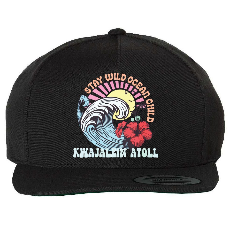 Stay Wild Ocean Child Kwajalein Atoll Wool Snapback Cap