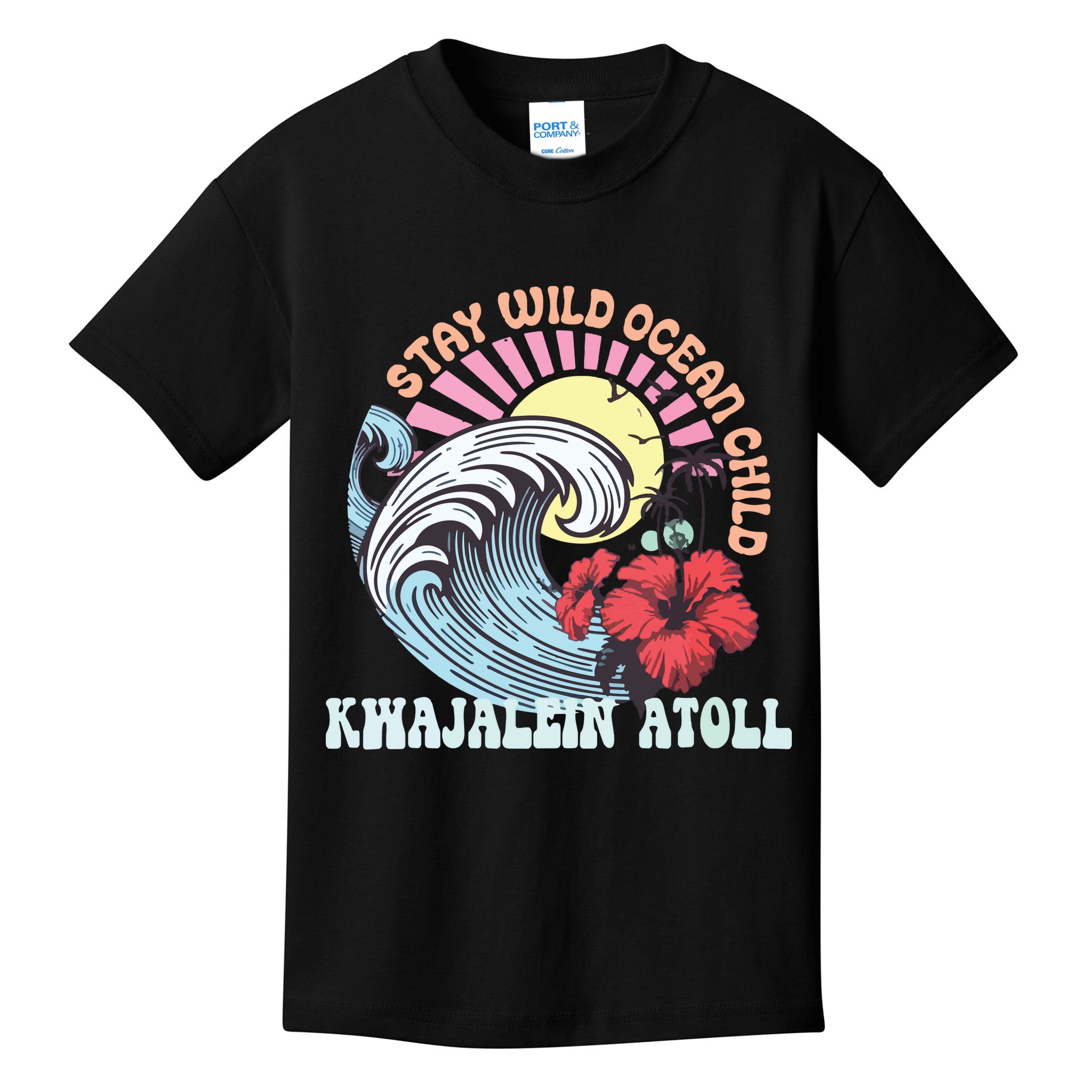 Stay Wild Ocean Child Kwajalein Atoll Kids T-Shirt
