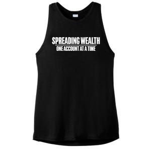 Spreading Wealth One Account At A Time Banker Gift Ladies PosiCharge Tri-Blend Wicking Tank