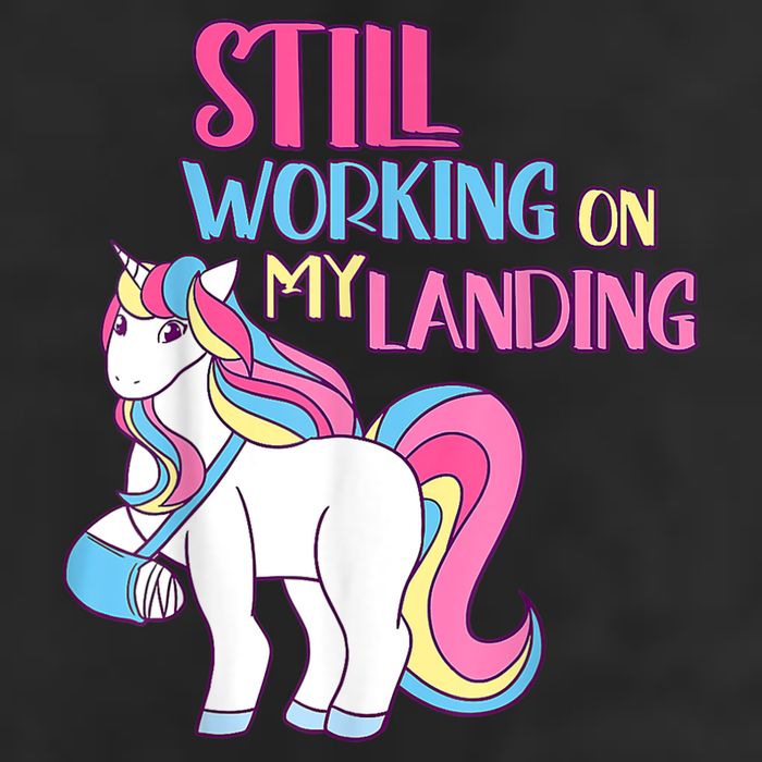 Still Working On My Landing Injury Broken Arm Cute Unicorn Beanie
