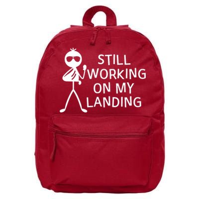 Still Working On My Landing Broken Arm Cast Recovery 16 in Basic Backpack