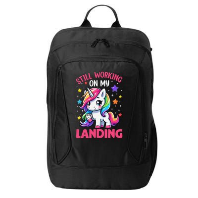 Still Working On My Landing Injury Broken Arm Cute Unicorn City Backpack