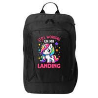Still Working On My Landing Injury Broken Arm Cute Unicorn City Backpack