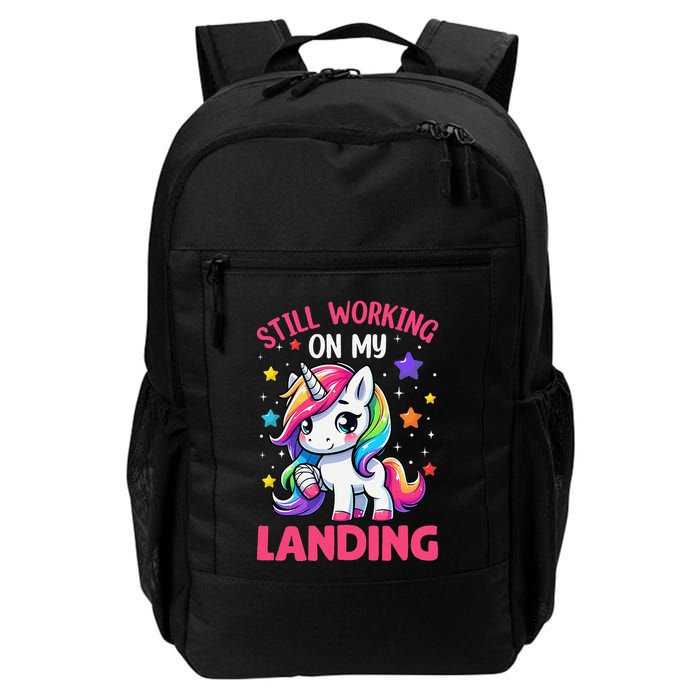 Still Working On My Landing Injury Broken Arm Cute Unicorn Backpack