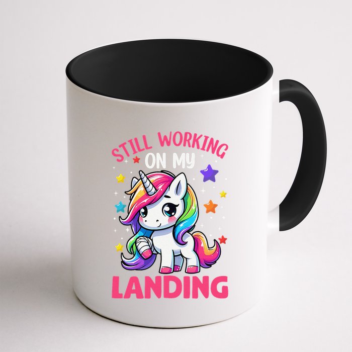 Still Working On My Landing Injury Broken Arm Cute Unicorn Mug