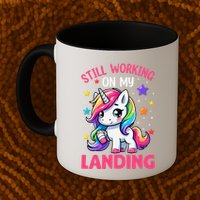 Still Working On My Landing Injury Broken Arm Cute Unicorn Mug