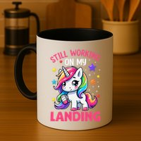 Still Working On My Landing Injury Broken Arm Cute Unicorn Mug