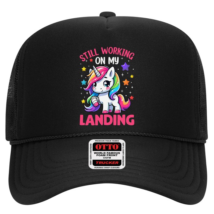 Still Working On My Landing Injury Broken Arm Cute Unicorn Hat