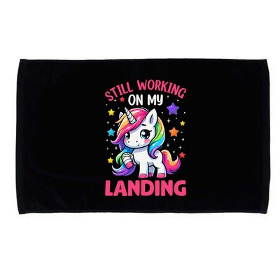 Still Working On My Landing Injury Broken Arm Cute Unicorn Microfiber Hand Towel