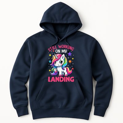 Still Working On My Landing Injury Broken Arm Cute Unicorn Hoodie