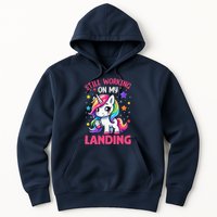 Still Working On My Landing Injury Broken Arm Cute Unicorn Hoodie