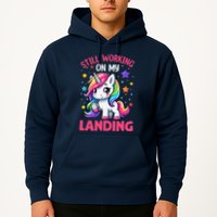 Still Working On My Landing Injury Broken Arm Cute Unicorn Hoodie