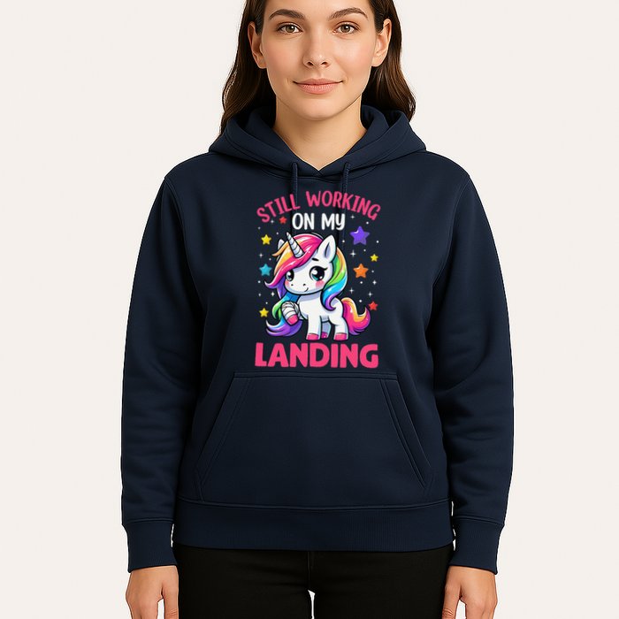 Still Working On My Landing Injury Broken Arm Cute Unicorn Hoodie