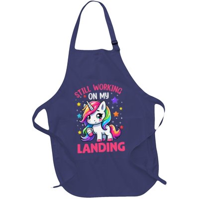 Still Working On My Landing Injury Broken Arm Cute Unicorn Apron