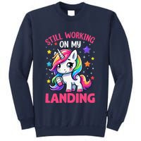 Still Working On My Landing Injury Broken Arm Cute Unicorn Sweatshirt