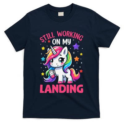 Still Working On My Landing Injury Broken Arm Cute Unicorn T-Shirt