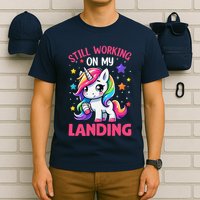 Still Working On My Landing Injury Broken Arm Cute Unicorn T-Shirt