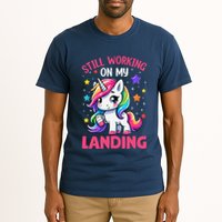 Still Working On My Landing Injury Broken Arm Cute Unicorn Tall T-Shirt