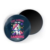 Still Working On My Landing Injury Broken Arm Cute Unicorn Magnet