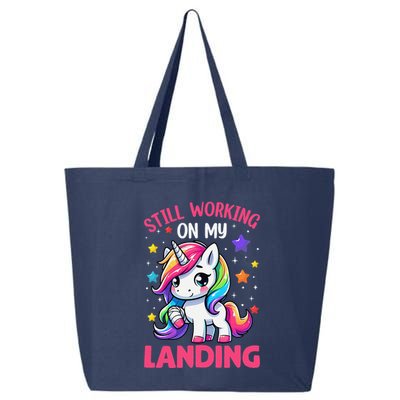Still Working On My Landing Injury Broken Arm Cute Unicorn 25L Jumbo Tote
