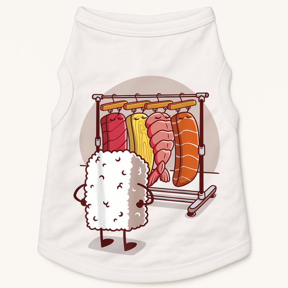 Sushi Wardrobe Olipop Funny Kawaii Japanese Food Doggie Tank