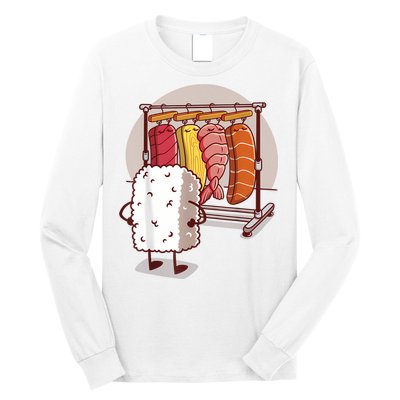 Sushi Wardrobe Olipop Funny Kawaii Japanese Food Long Sleeve Shirt