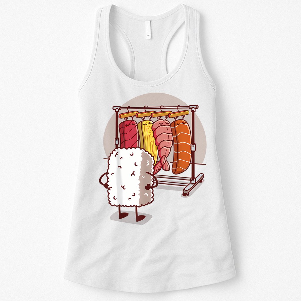 Sushi Wardrobe Olipop Funny Kawaii Japanese Food Womens Tank Top