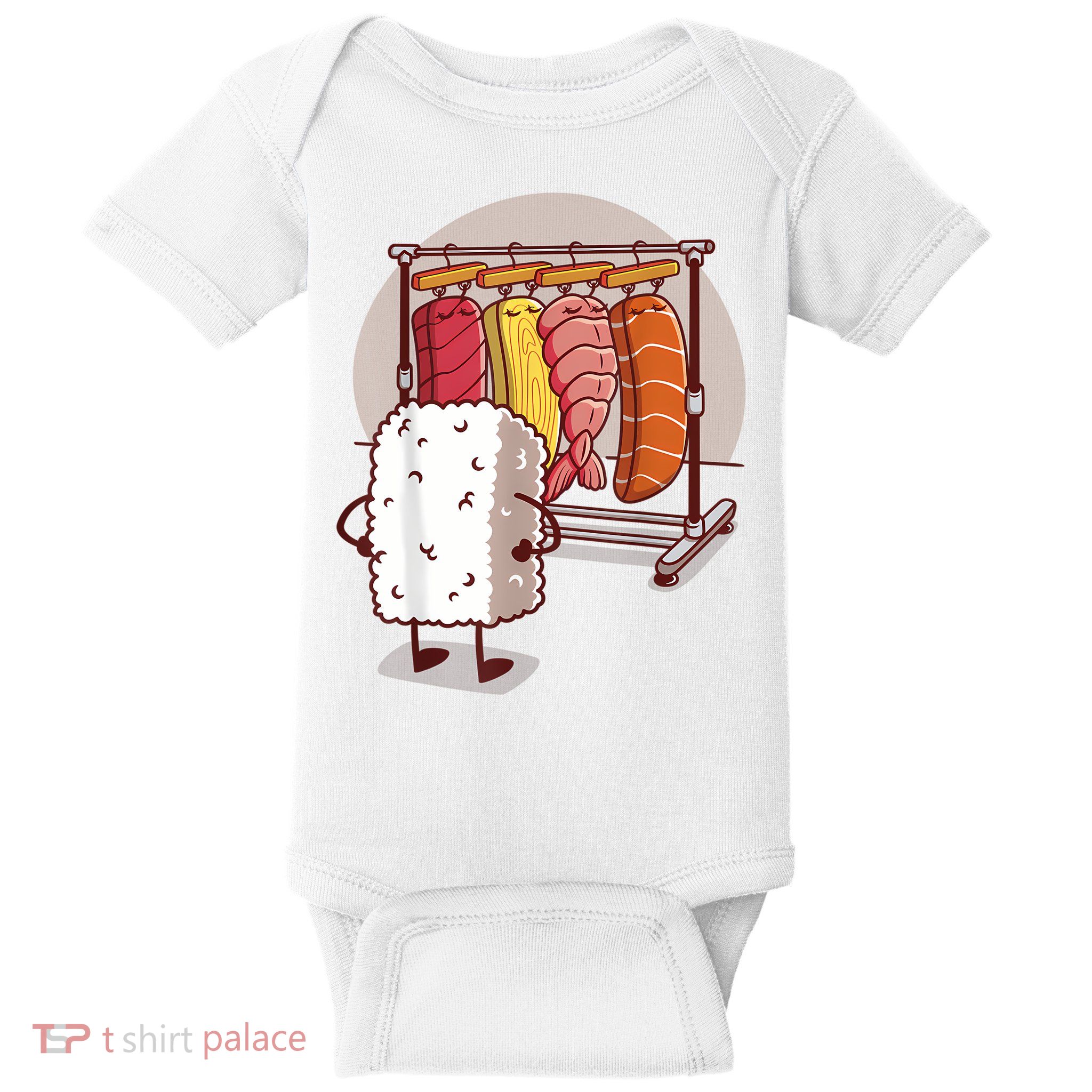 Sushi Wardrobe Olipop Funny Kawaii Japanese Food Baby Bodysuit