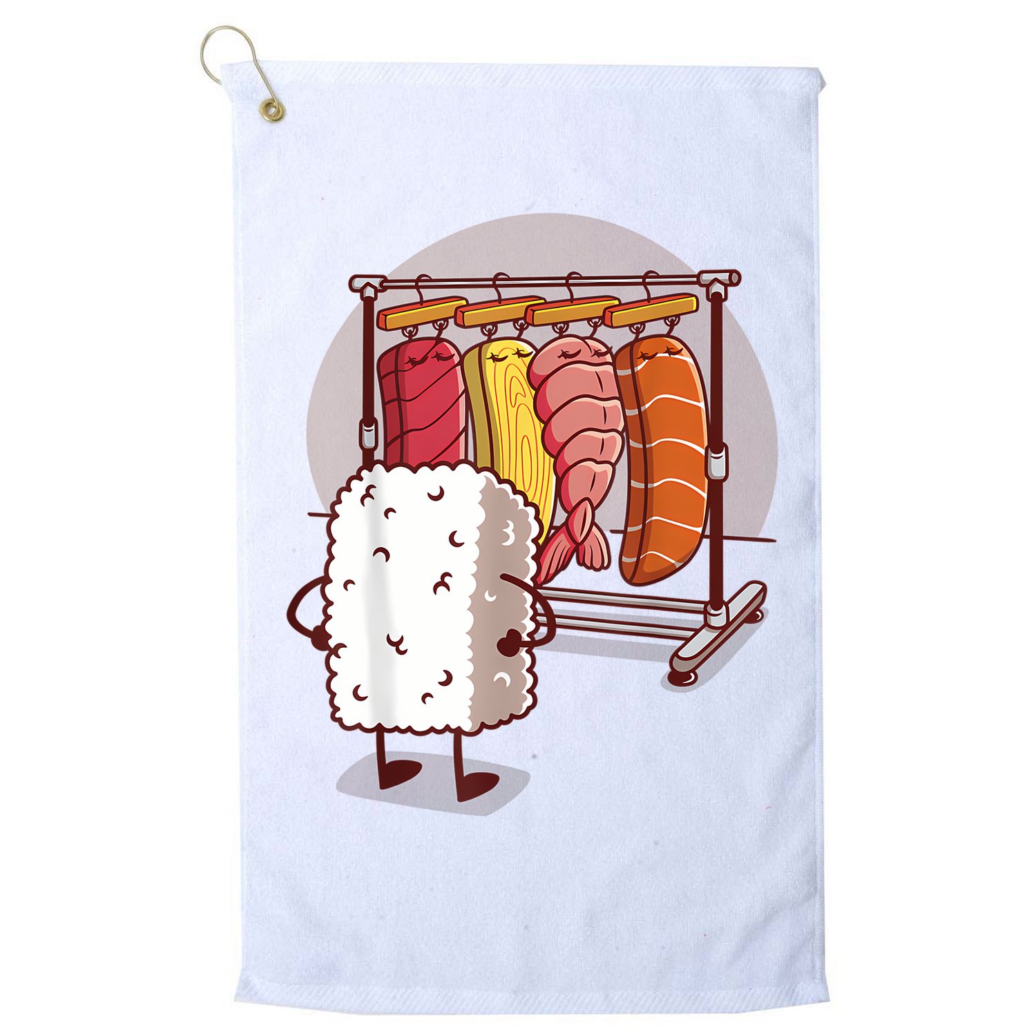 Sushi Wardrobe Olipop Funny Kawaii Japanese Food Golf Towel