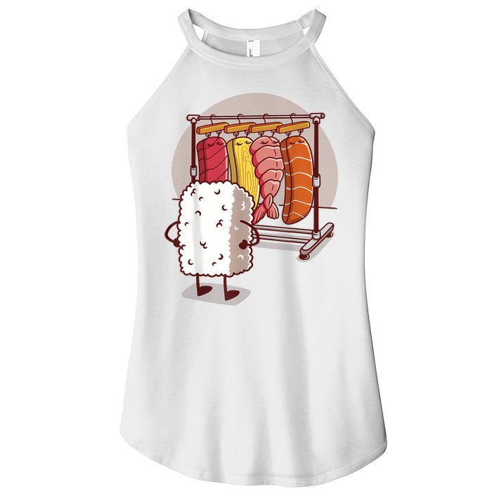 Sushi Wardrobe Olipop Funny Kawaii Japanese Food Women's Perfect Tri Rocker Tank