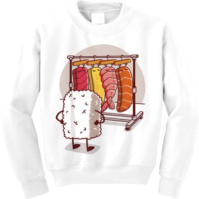 Sushi Wardrobe Olipop Funny Kawaii Japanese Food Kids Sweatshirt