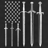 Sword American Flag 25L Jumbo Tote