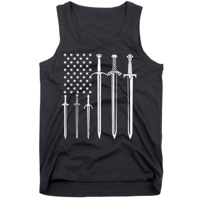 Sword American Flag Tank Top