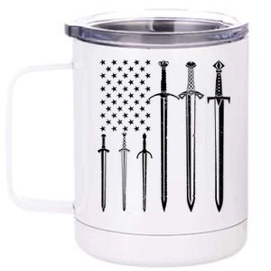 Sword American Flag 12 oz Stainless Steel Tumbler Cup