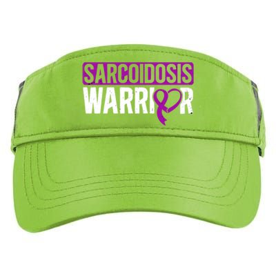 Sarcoidosis Warrior Purpe Ribbon Awareness Month Support Gift Adult Drive Performance Visor