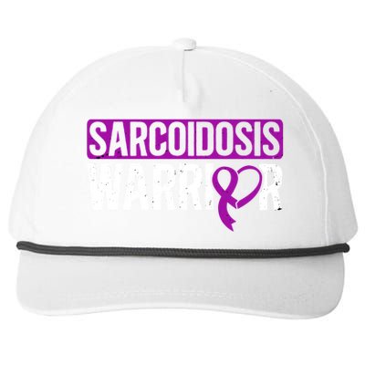 Sarcoidosis Warrior Purpe Ribbon Awareness Month Support Gift Snapback Five-Panel Rope Hat