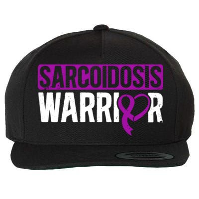 Sarcoidosis Warrior Purpe Ribbon Awareness Month Support Gift Wool Snapback Cap