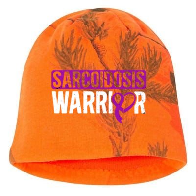 Sarcoidosis Warrior Purpe Ribbon Awareness Month Support Gift Kati - Camo Knit Beanie