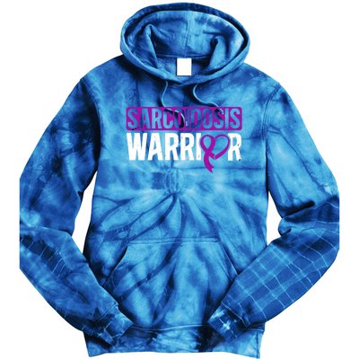 Sarcoidosis Warrior Purpe Ribbon Awareness Month Support Gift Tie Dye Hoodie