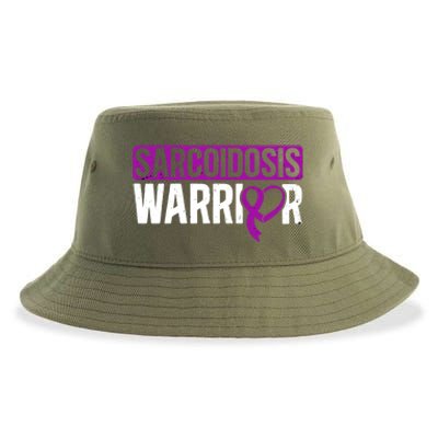 Sarcoidosis Warrior Purpe Ribbon Awareness Month Support Gift Sustainable Bucket Hat