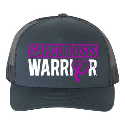 Sarcoidosis Warrior Purpe Ribbon Awareness Month Support Gift Yupoong Adult 5-Panel Trucker Hat