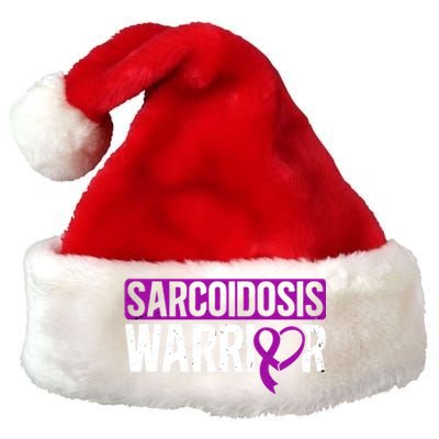 Sarcoidosis Warrior Purpe Ribbon Awareness Month Support Gift Premium Christmas Santa Hat