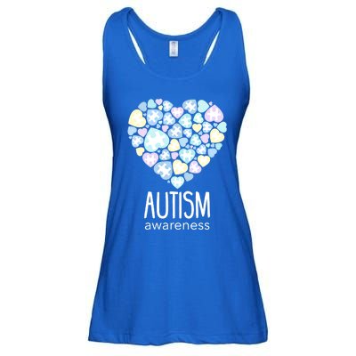 Support With Puzzle Hearts Love Autism Awareness Gift Ladies Essential Flowy Tank