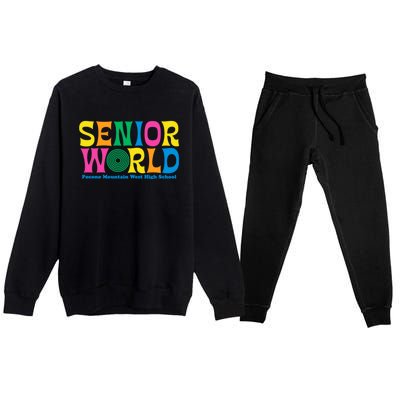 SENIOR WORLD POCONO MOUNTAIN WEST HIGH SCHOOL Premium Crewneck Sweatsuit Set