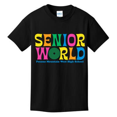 SENIOR WORLD POCONO MOUNTAIN WEST HIGH SCHOOL Kids T-Shirt