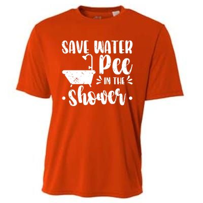 Save Water Pee In The Shower World Water Day Save Water Cute Gift Cooling Performance Crew T-Shirt