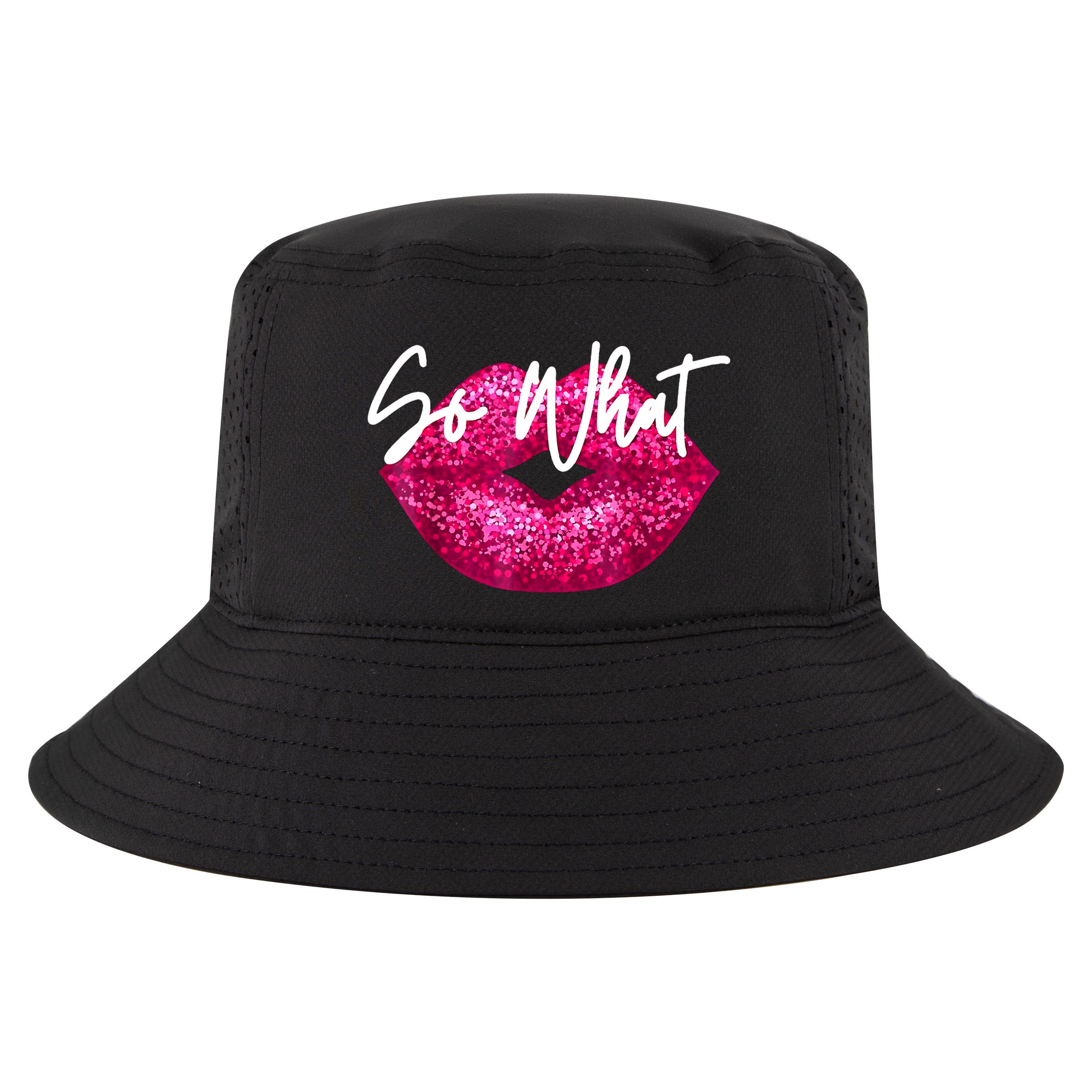 So What Pink Lips Cool Comfort Performance Bucket Hat