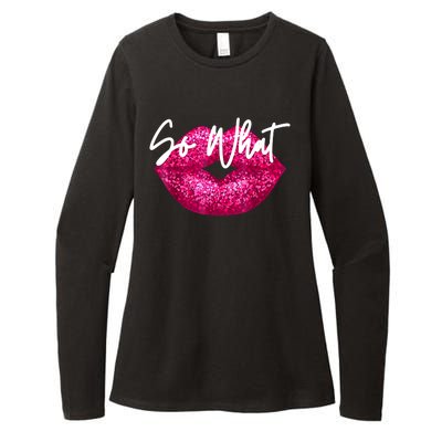 So What Pink Lips Womens CVC Long Sleeve Shirt