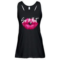 So What Pink Lips Ladies Essential Flowy Tank