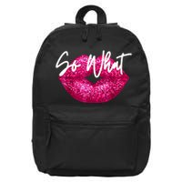 So What Pink Lips 16 in Basic Backpack
